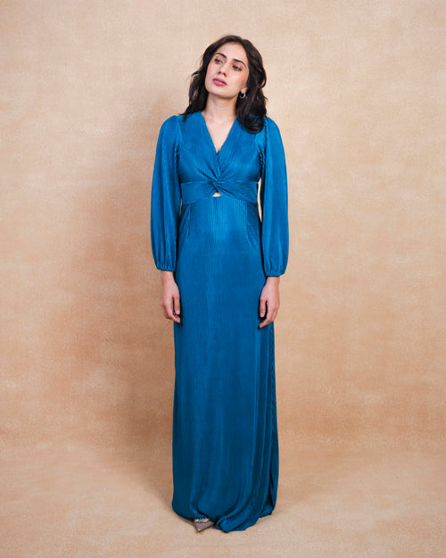 The Celestial Pleated Maxi Dress