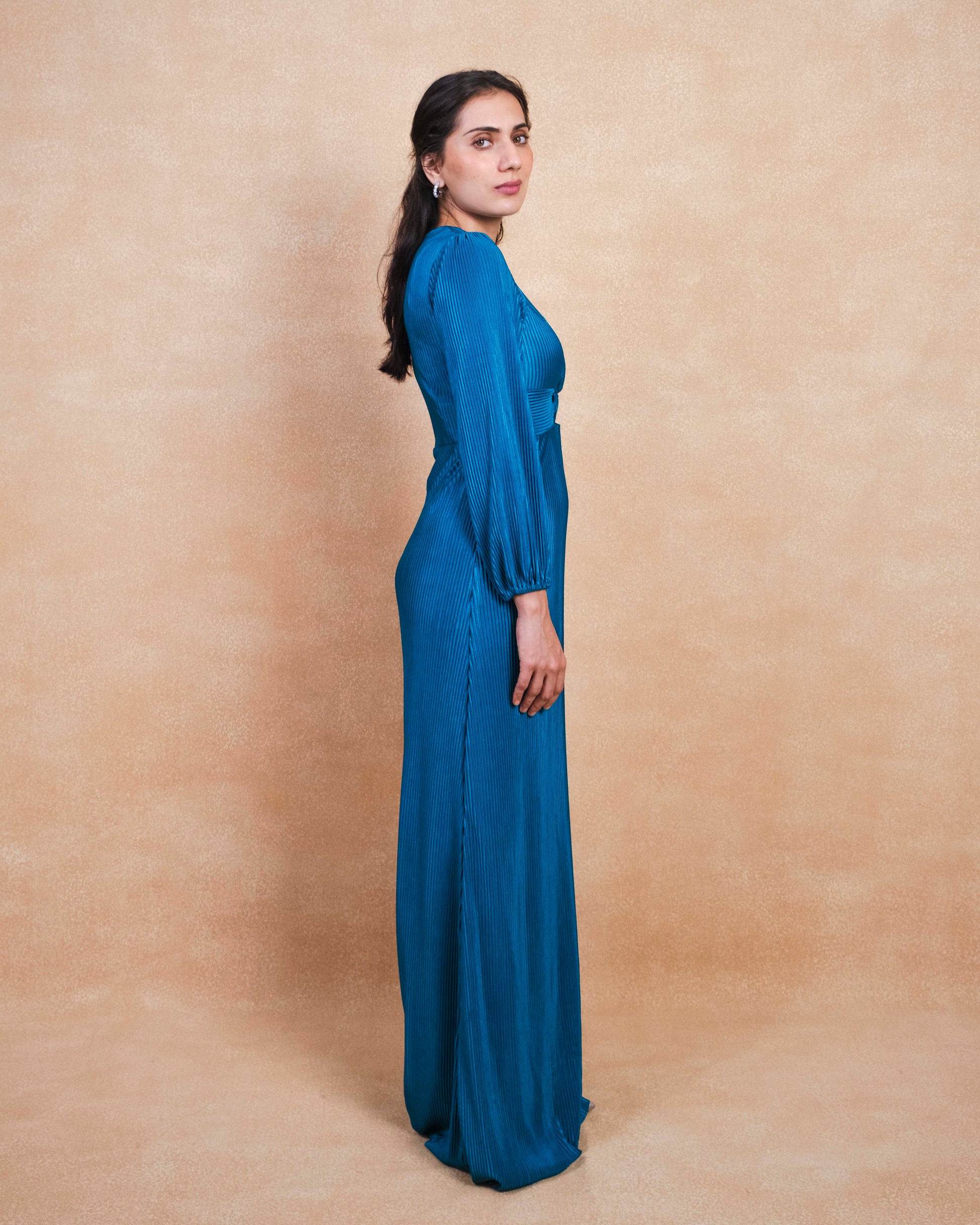 The Celestial Pleated Maxi Dress