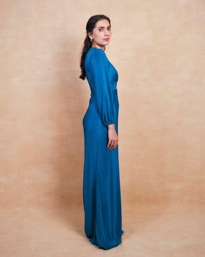 The Celestial Pleated Maxi Dress