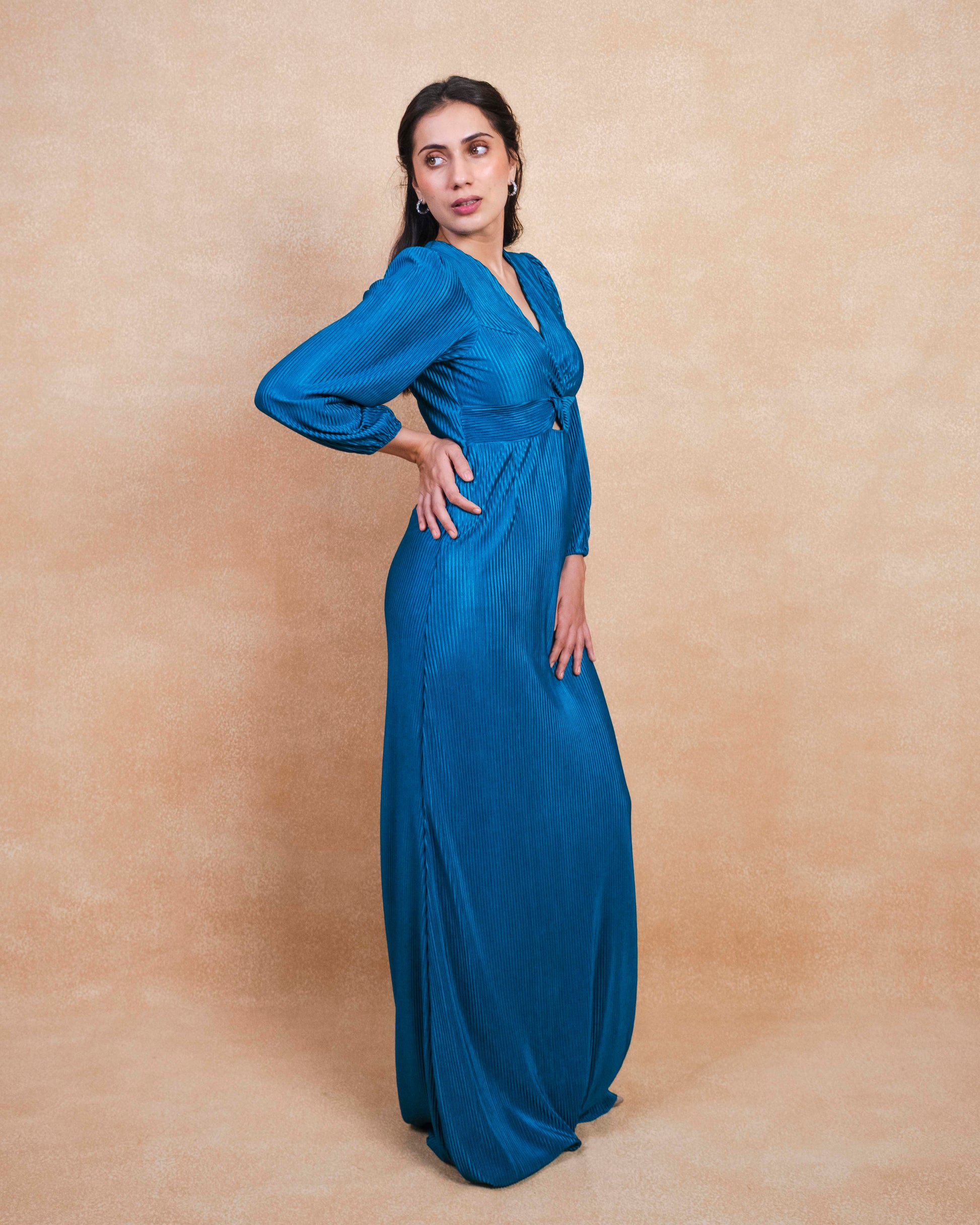 The Celestial Pleated Maxi Dress